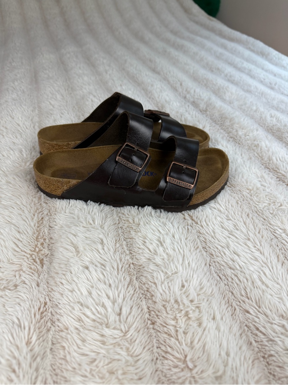 Birkenstock Two-Strap Sandals - Dark Brown